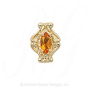 GS200 CIT - 14 Karat Gold Citrine Slide 